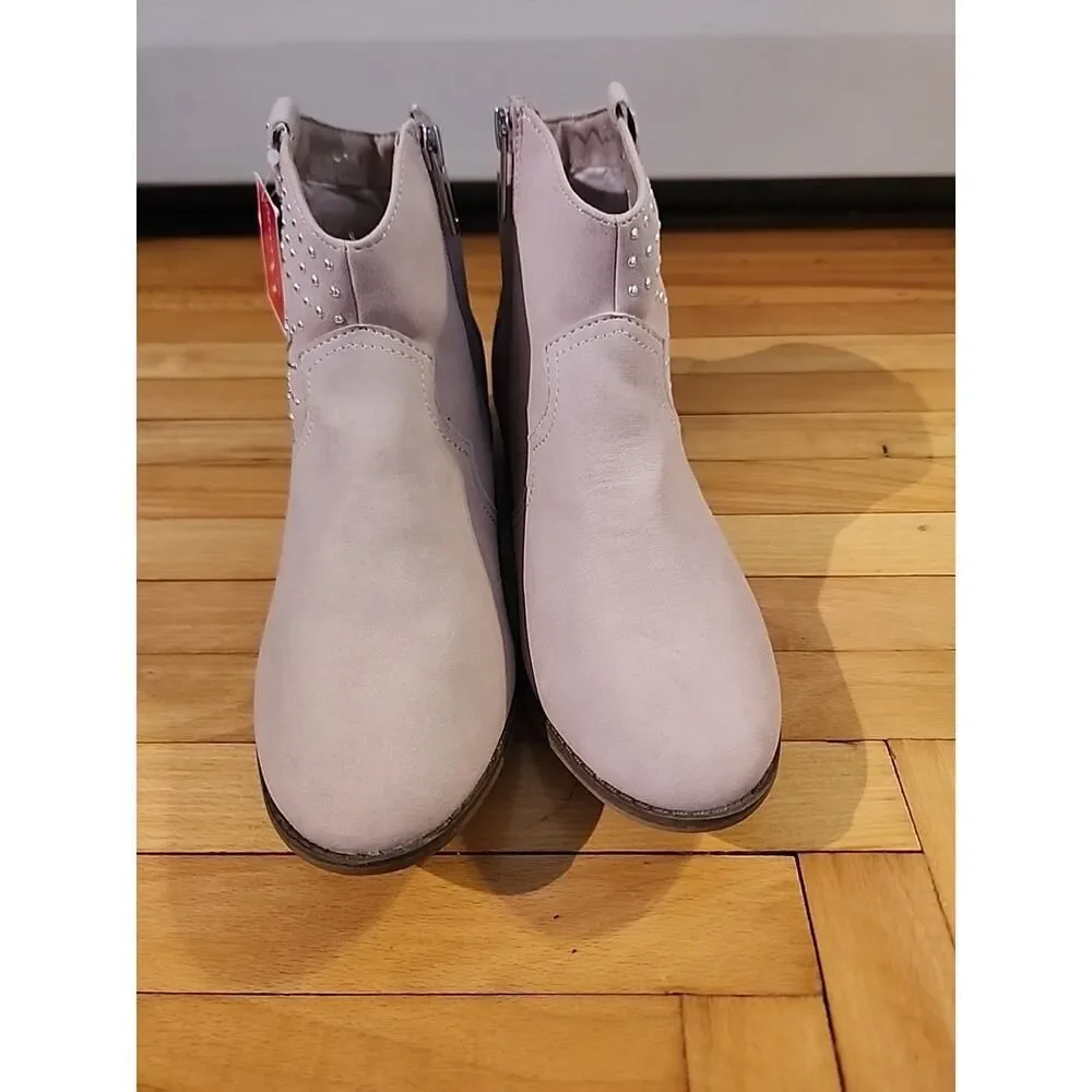 Pink Studded Ankle Boots Size 6 Women's Zip Mia Cowgirl